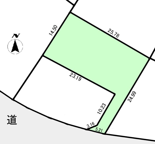 レイクニュータウン 区画：L-17-2 敷地図